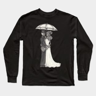 Couple love wedding skull. Long Sleeve T-Shirt